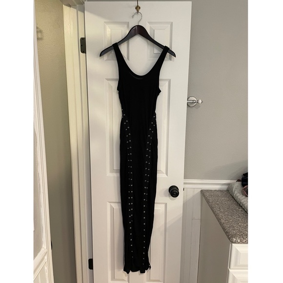 All Saints Miller Black Maxi Dress XS - Picture 3 of 9